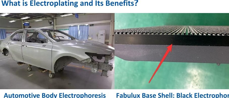 Electrophoretic black coating of the base shell
